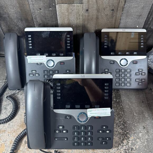 Lot of 3 Cisco 8851 CP-8851-K9 IP Phone W/ Stand Tested - Picture 6 of 6